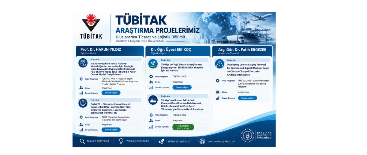  Bölümümüzün Araştırma Projeleri Devam Ediyor