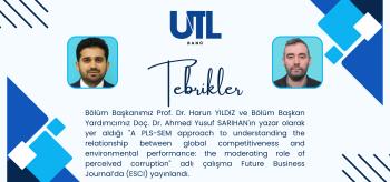 Bölüm Başkanımız ve Bölüm Başkan Yardımcımızın Başarısı