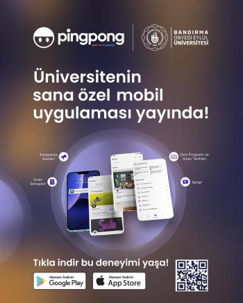 Üniversitemiz Artık Pingpong Uygulamasında!