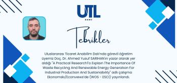 Uluslararası Ticaret ABD Öğretim Üyesi Doç. Dr. Ahmed Yusuf SARIHAN'ın Başarısı