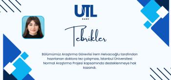Bölümümüz Araştırma Görevlisi İrem HELVACIOĞLU'nun Başarısı