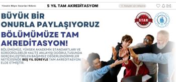 BANÜ YBS, 5 YIL TAM AKREDİTASYON ALDI!
