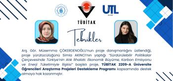 Bölümümüzden TÜBİTAK 2209-A Proje Başarısı 