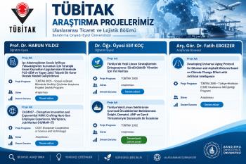 Bölümümüzün Araştırma Projeleri Devam Ediyor